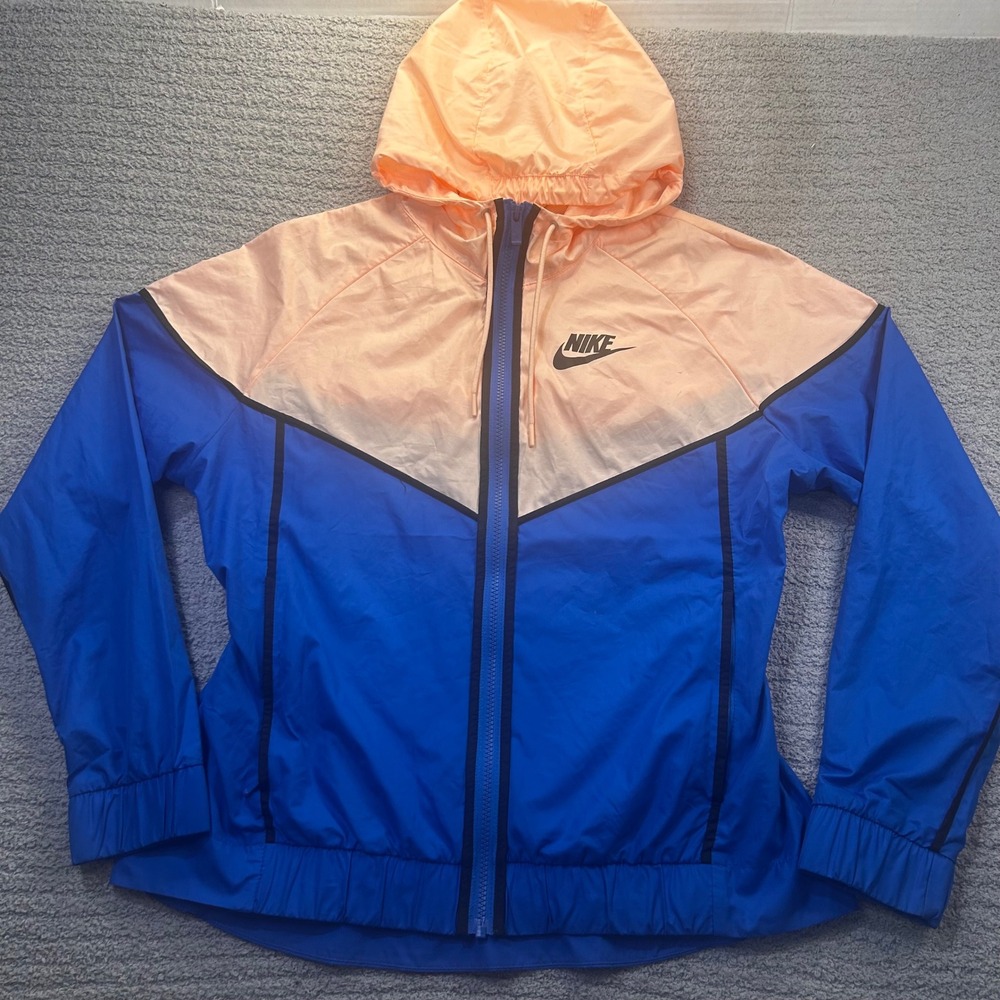 Nike Windbreaker Windrunner Large Peach Blue 883495-403 Gorpcore Retro Sporty